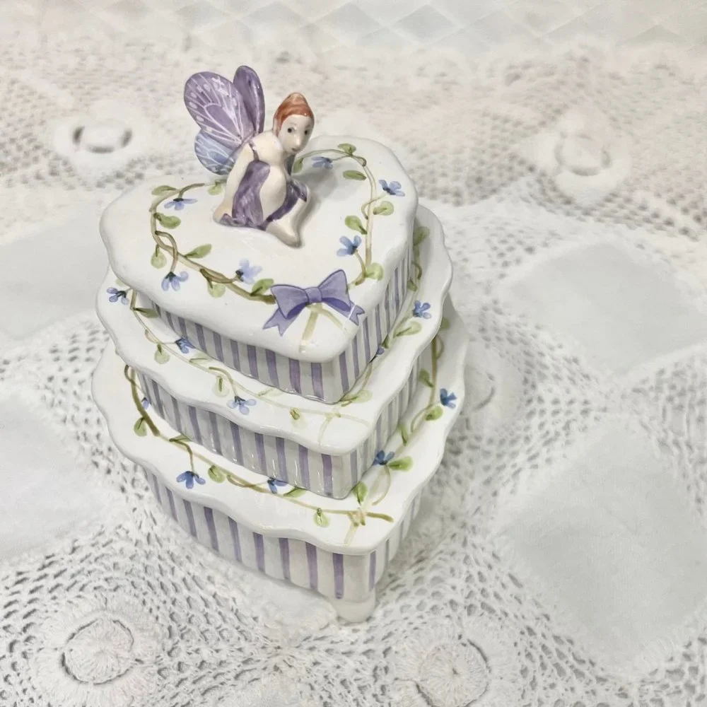 Vintage KHIM Porcelain Trinket Box Jewlery Box